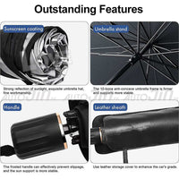 Foldable Windshield Sunshade Umbrella| Protect Dashboard, Seats All Weather UV Blocker