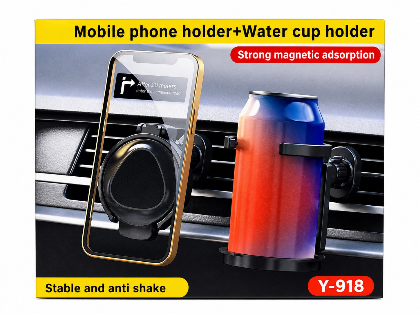 2-in-1 Car Air Vent Phone & Cup Holder