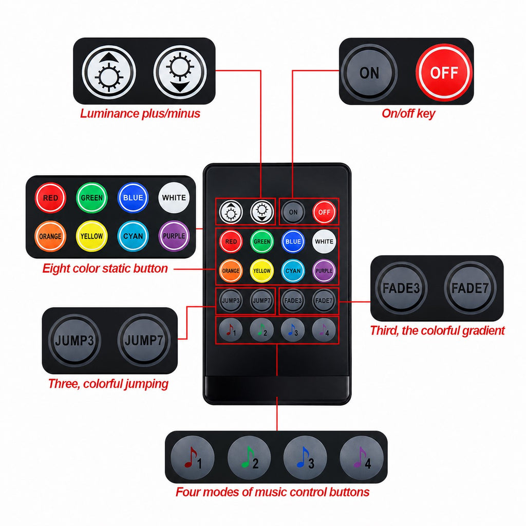 Interior Atmosphere Ambient Lights | Remote Controlled