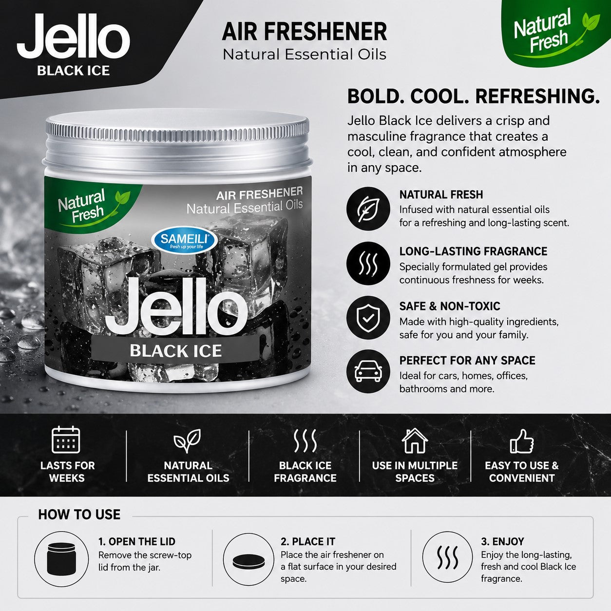 Jello Car Air Freshner And Home Air freshner 220 Gram
